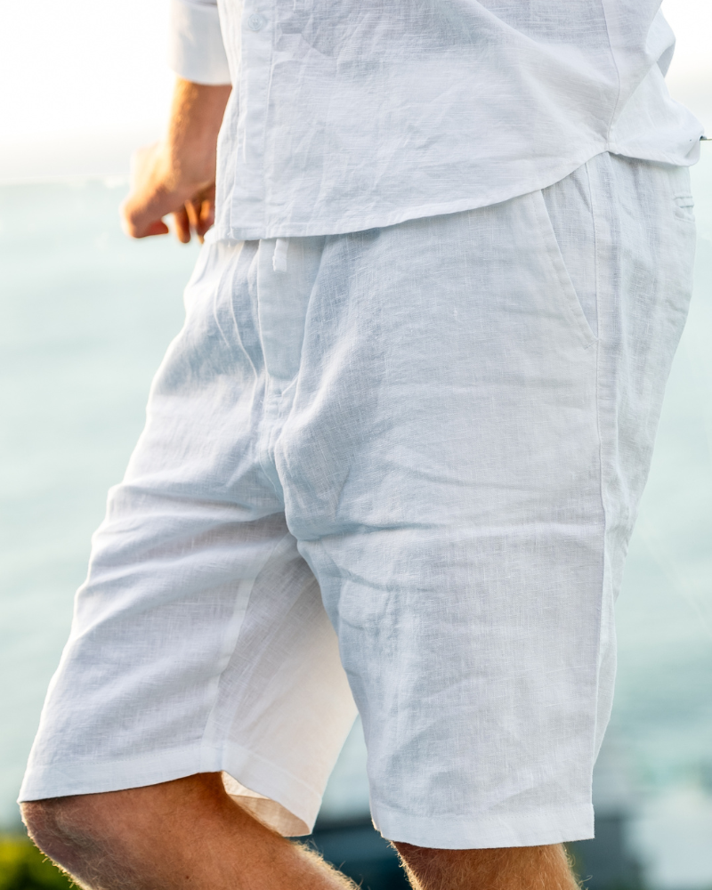 Casablanca - Premium Leinen-Shorts