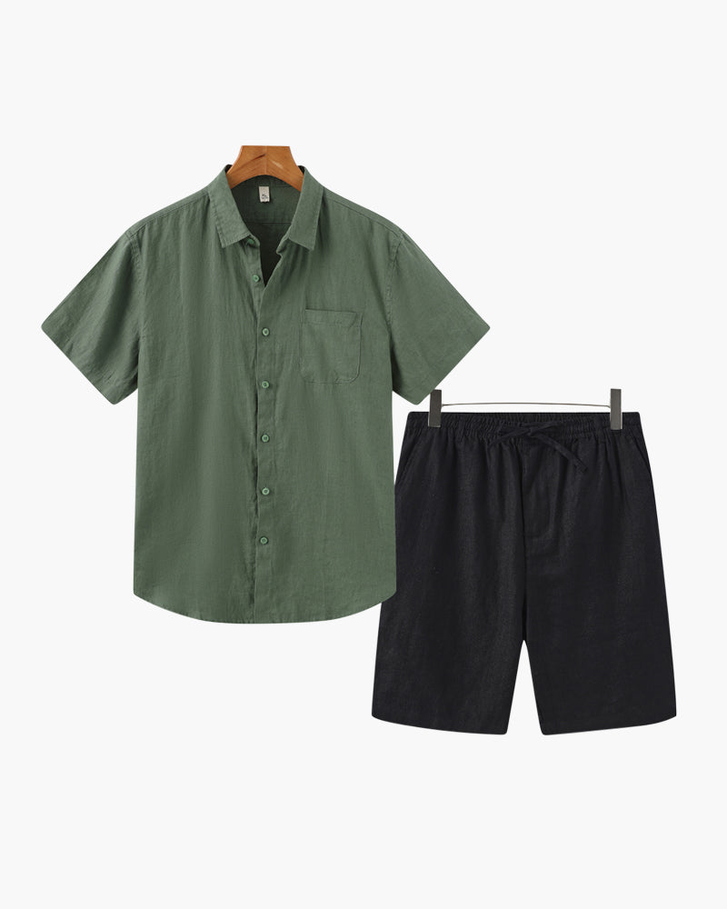 Old Money Leinen-Set (mit Shorts)