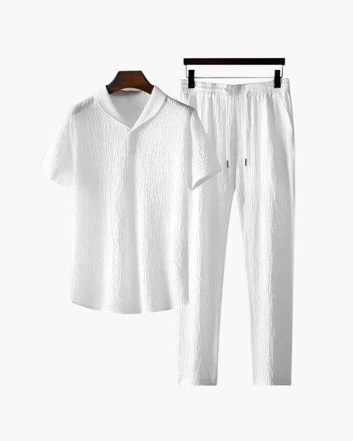 Baumwoll-Poloshirt & Hosen-Set