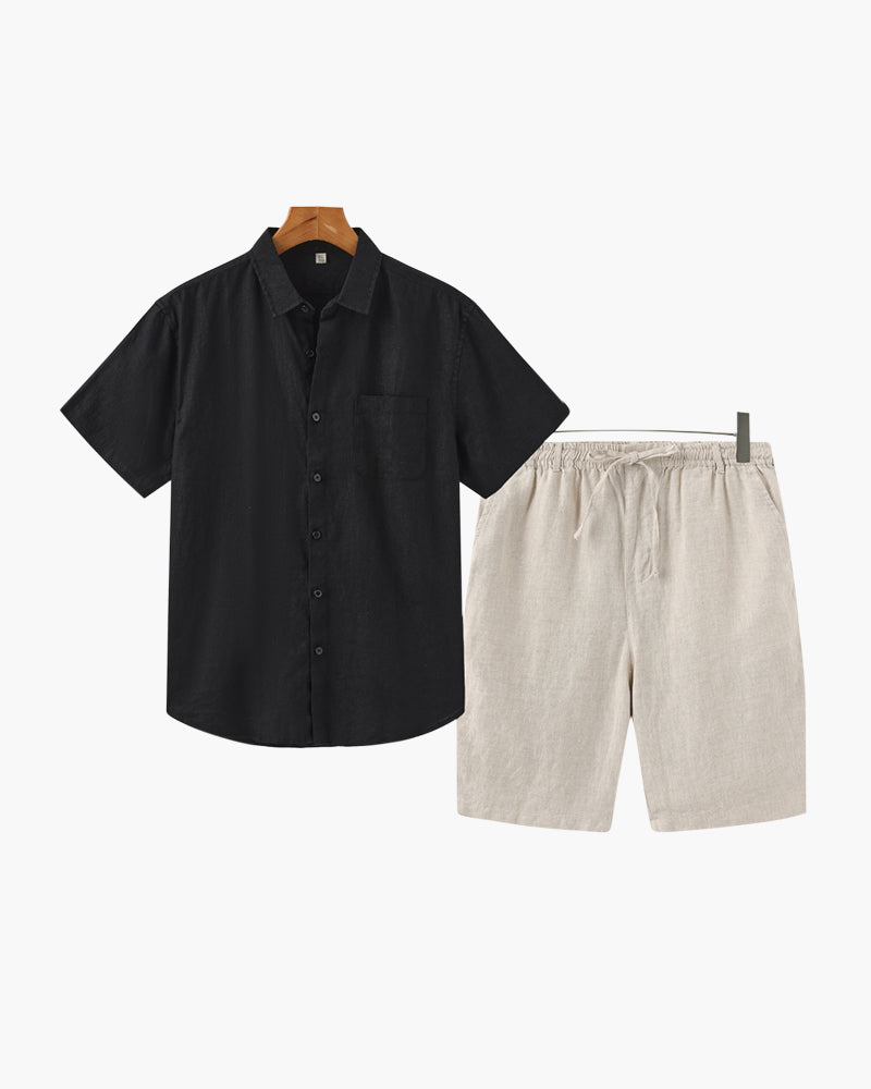 Old Money Leinen-Set (mit Shorts)