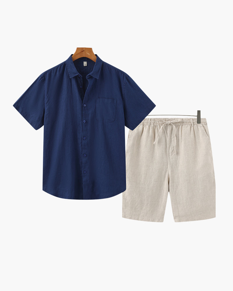 Old Money Leinen-Set (mit Shorts)