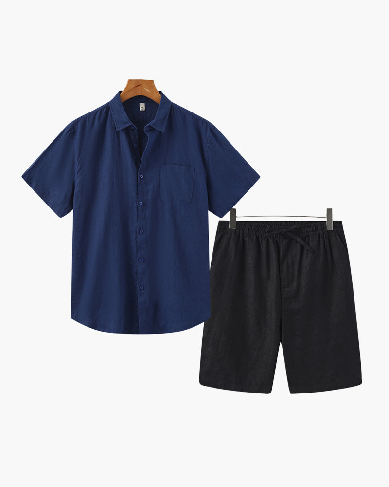 Old Money Leinen-Set (mit Shorts)