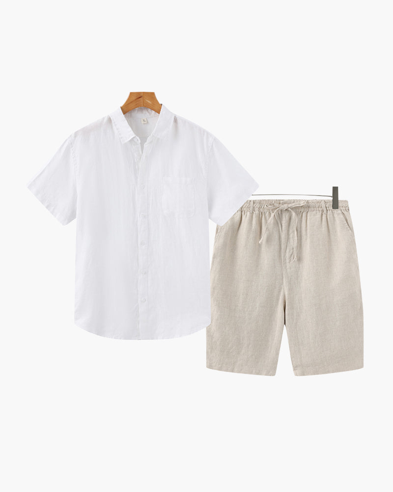 Old Money Leinen-Set (mit Shorts)