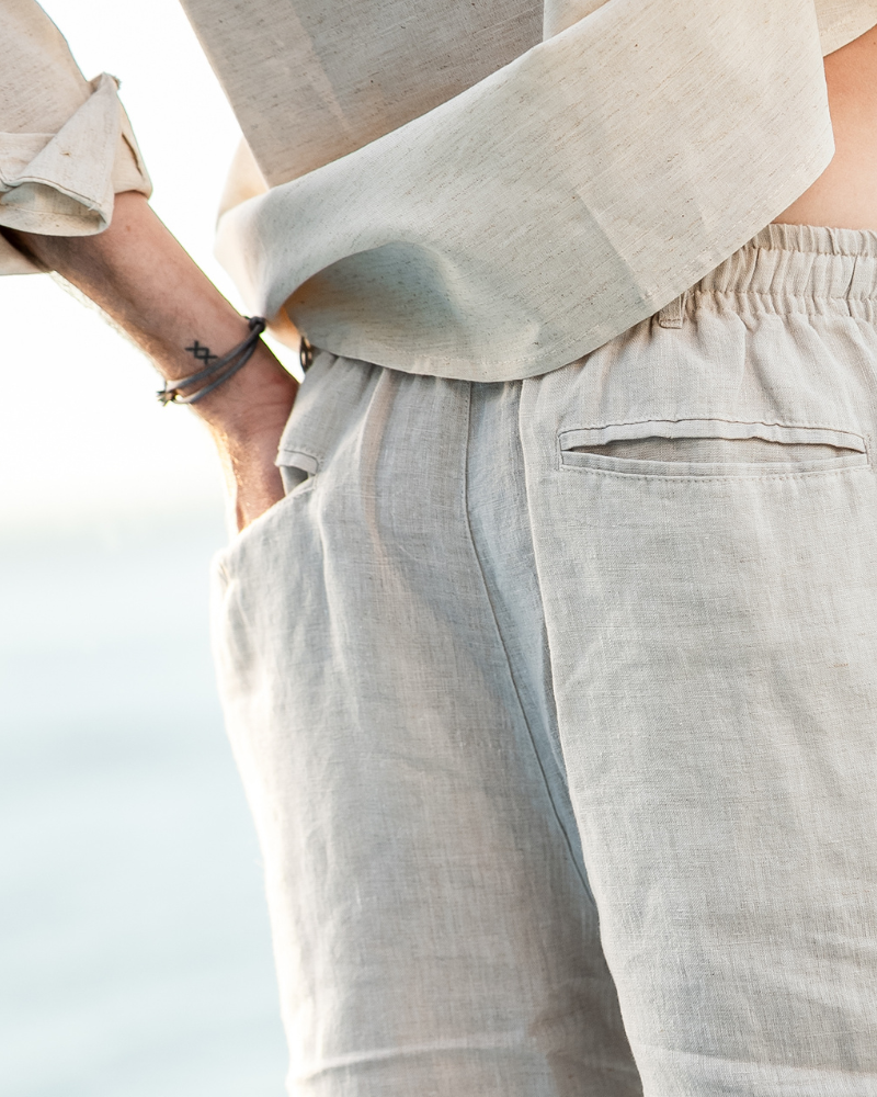 Casablanca - Premium Leinen-Shorts