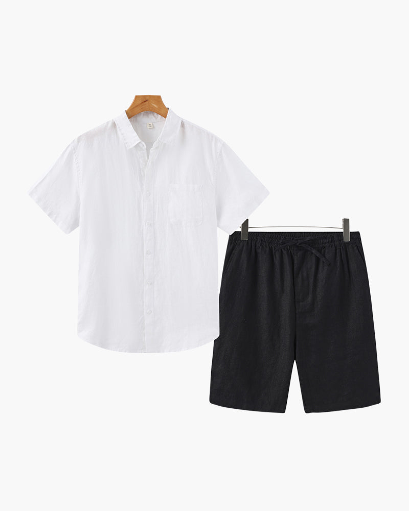 Old Money Leinen-Set (mit Shorts)