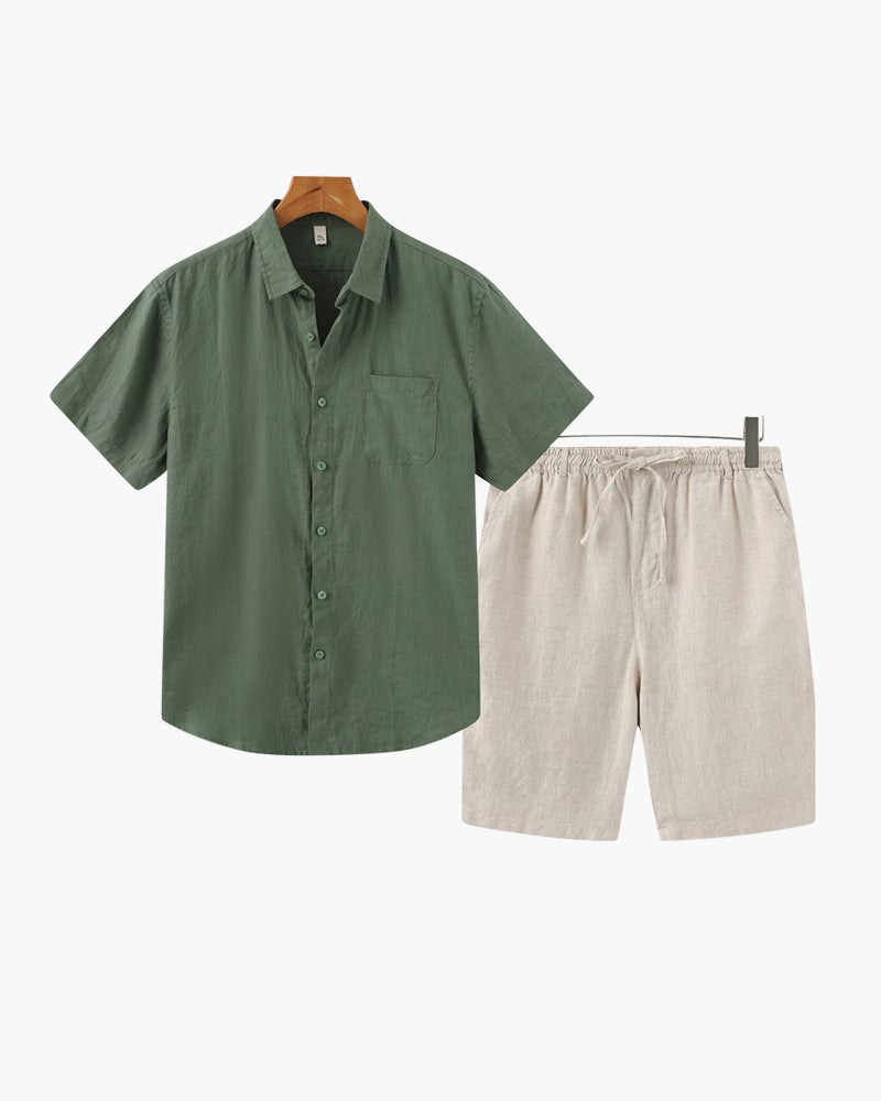 Old Money Leinen-Set (mit Shorts)