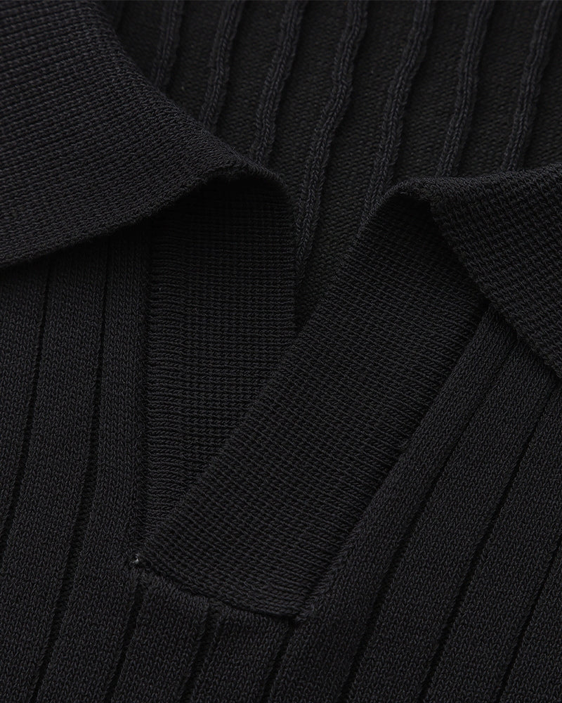 Premium Geripptes Polo