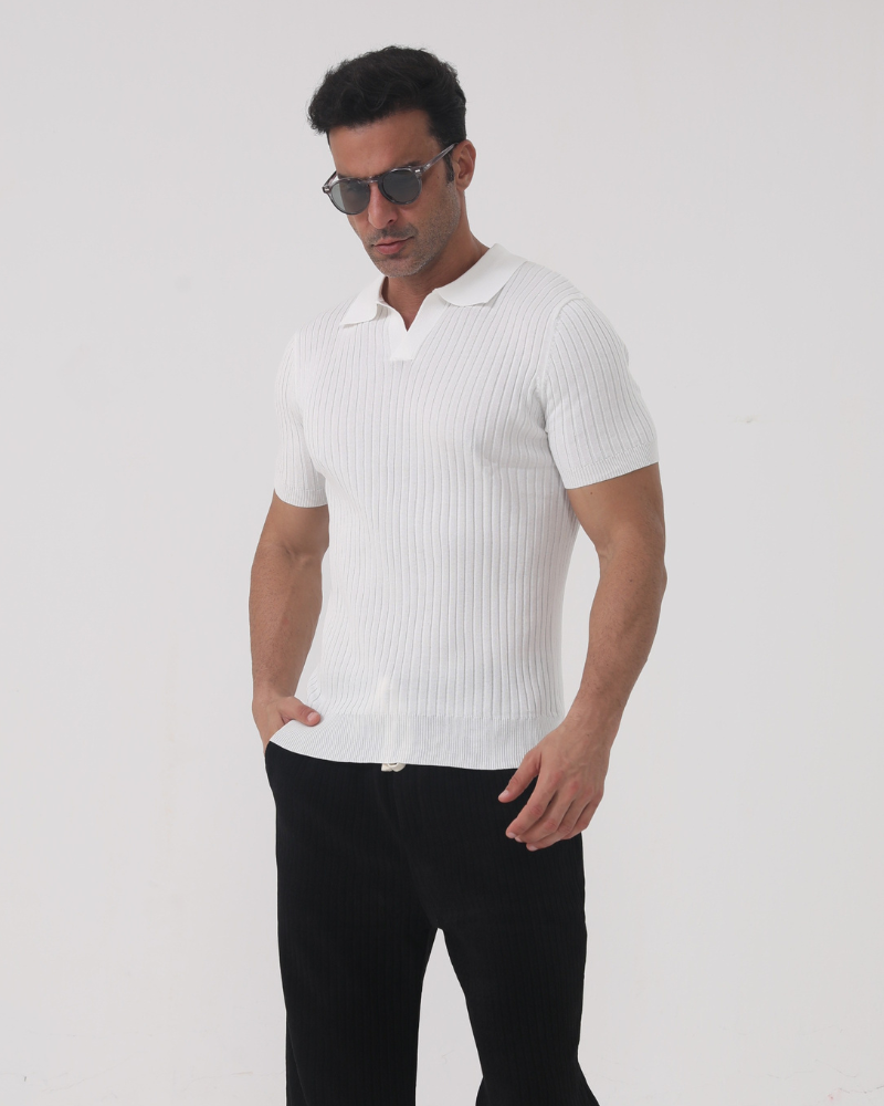 Florence – Geripptes Baumwoll-Polo