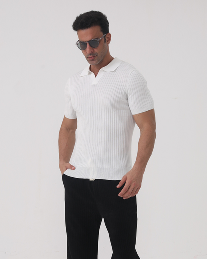 Florence – Geripptes Baumwoll-Polo