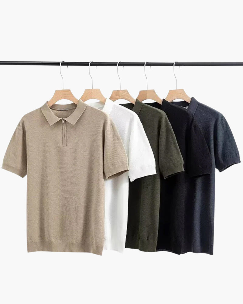 Marbella Polo mit Reißverschluss