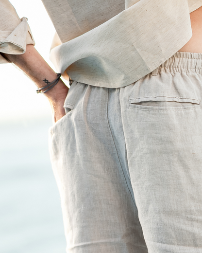 Casablanca - Premium Leinen-Shorts