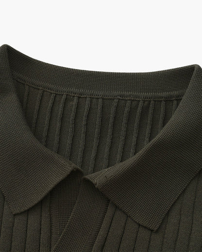 Premium Geripptes Polo