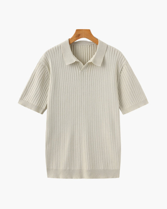 Premium Geripptes Polo
