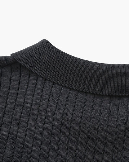 Premium Geripptes Polo